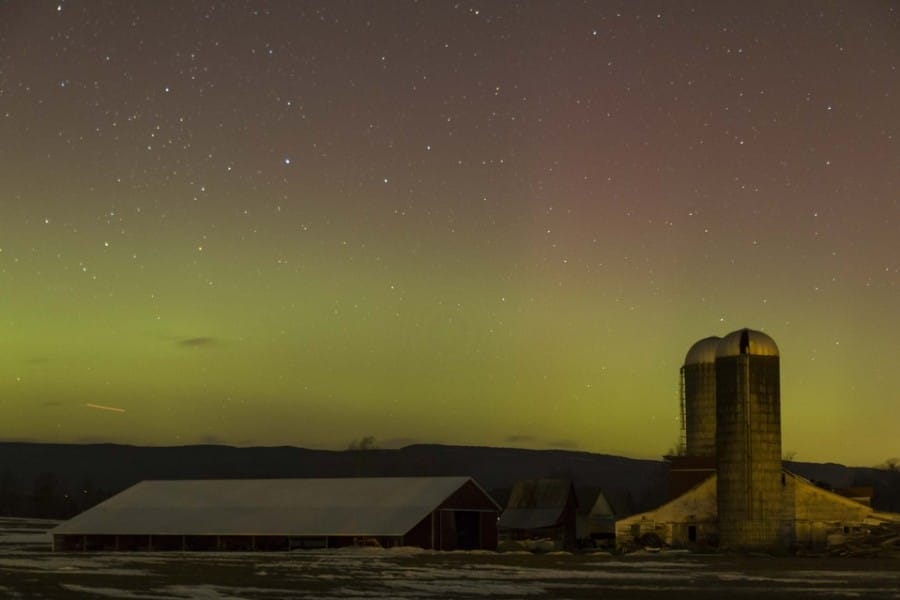 Aurora borealis di Pine Bush