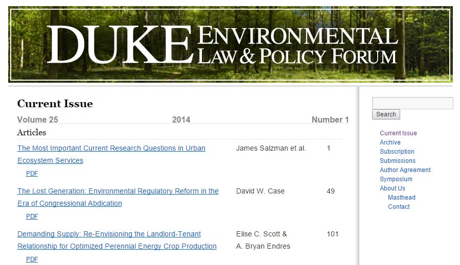Duke environmental law and policy forum