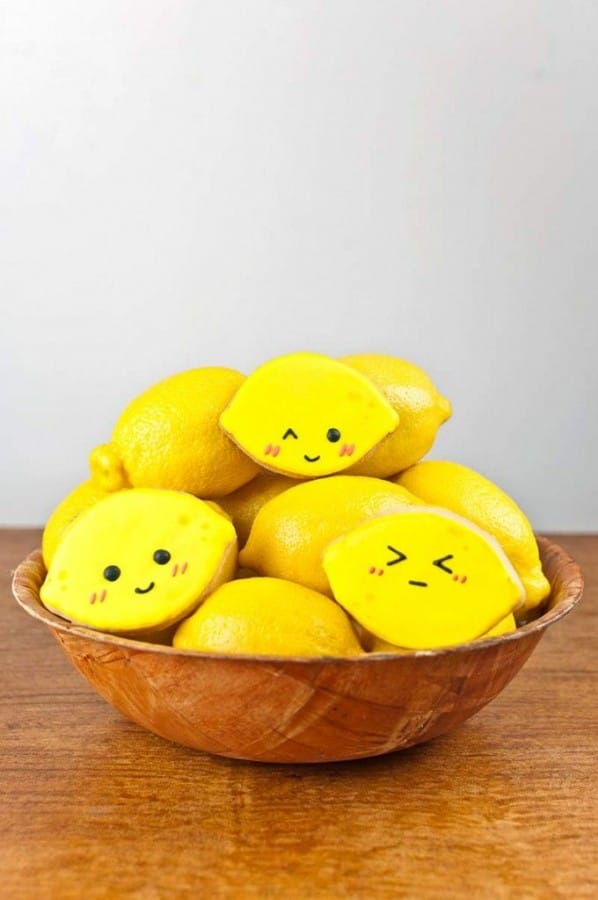 Lemon-Shaped Sugar Cookies