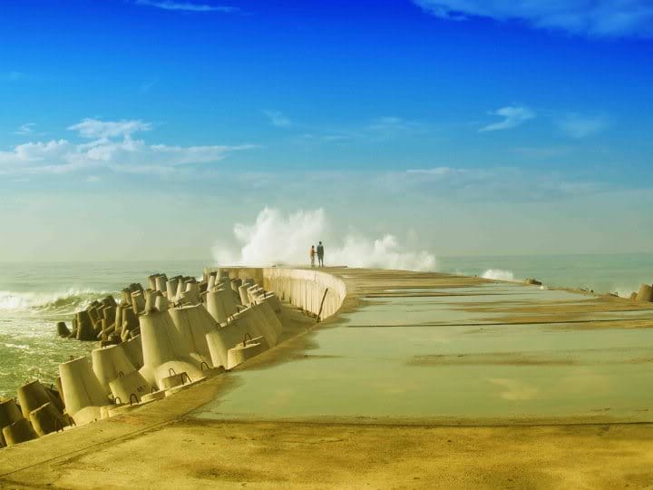 Pantai Glagah di Temon, Kulon Progo, Yogyakarta, Indonesia