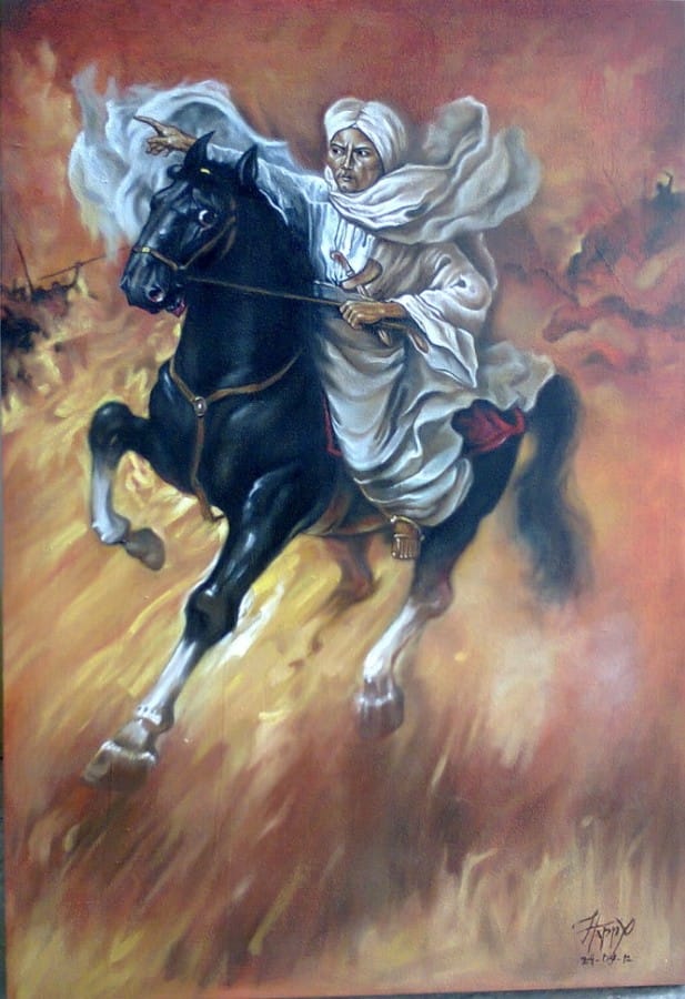 Replika lukisan Pangeran Diponegoro - Basuki Abdullah
