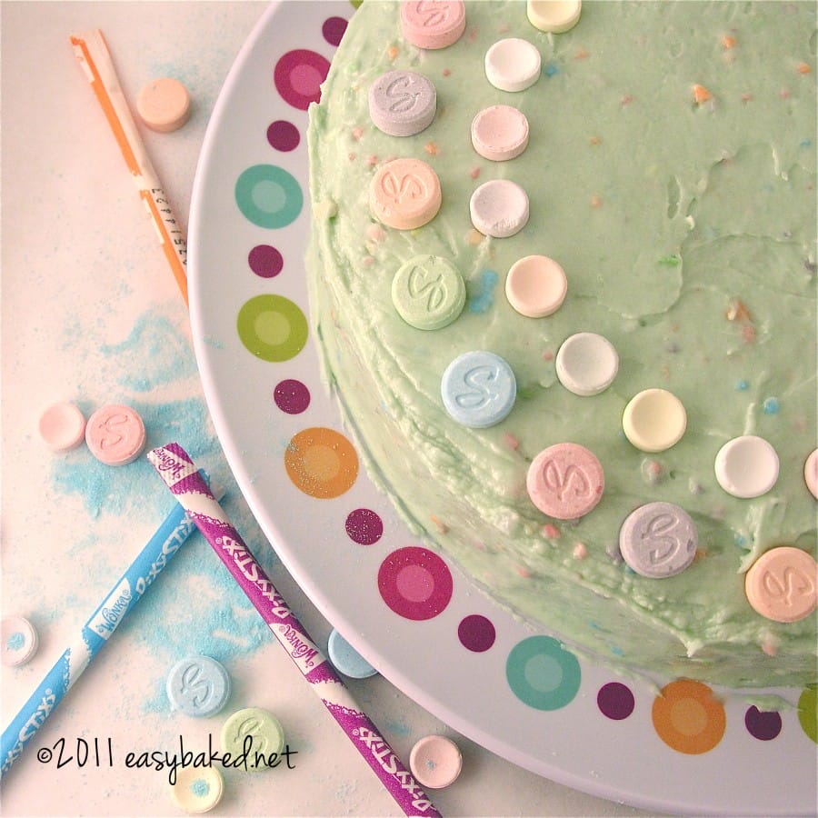 Sweet Tart and Pixy Stix Cake