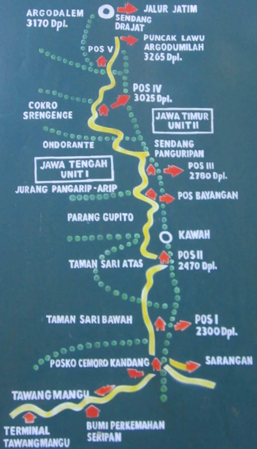 Peta Gunung Lawu