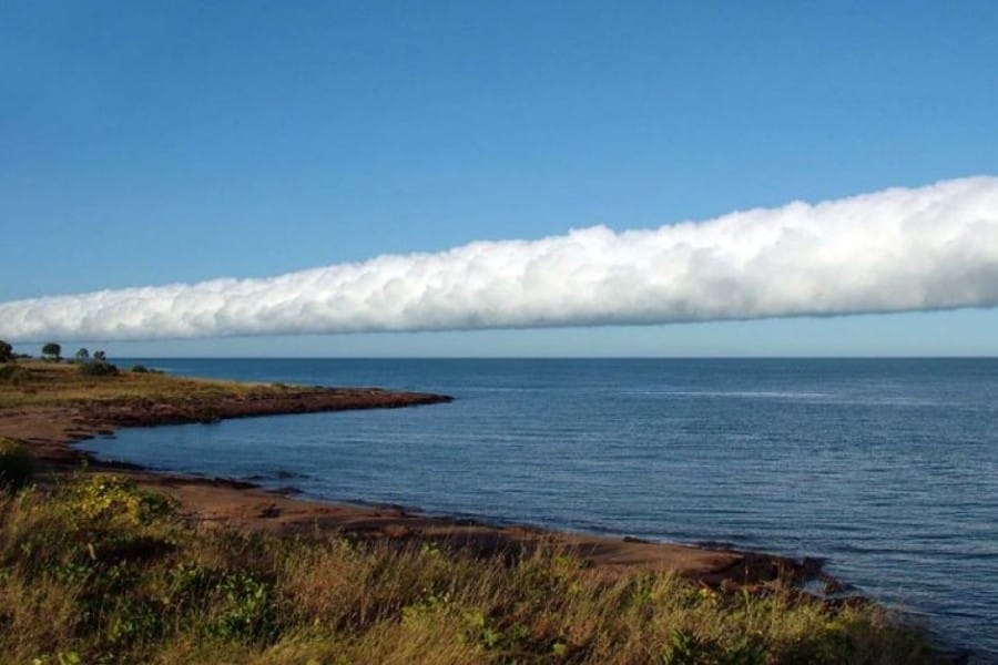 Morning glory clouds di dekat Burketown