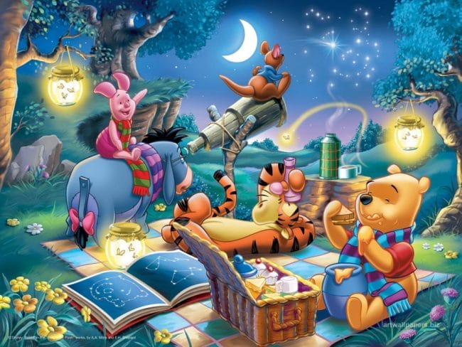 Pooh and friends happy night