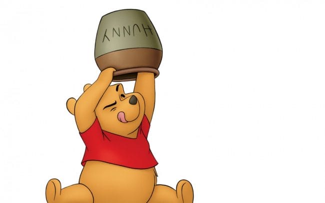 Pooh and pot of hunny