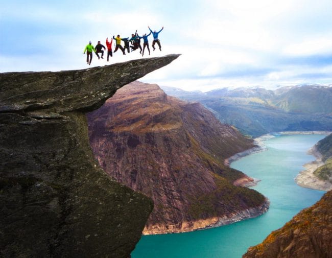 Trolltunga Cliff in Norway.