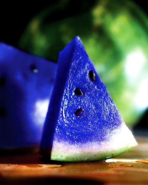 Buah Semangka Berwarna Biru Buah Semangka Berwarna Biru