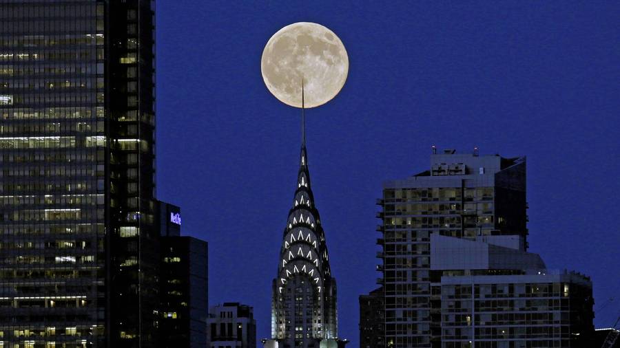 Supermoon di New York, AS