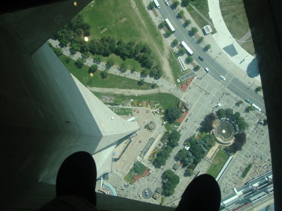 Look Down CN Tower in Toronto