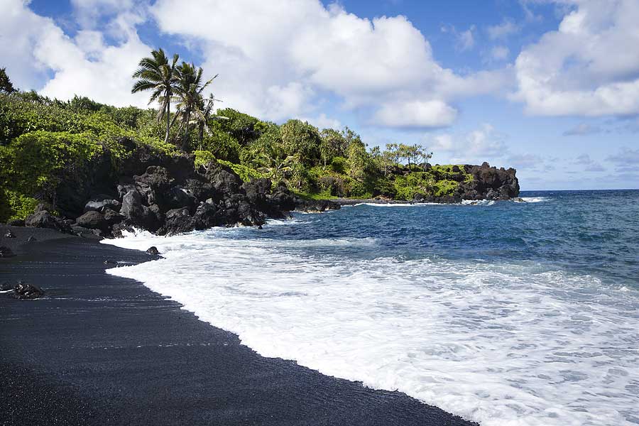 Black Sand Beach, Maui, Hawaii