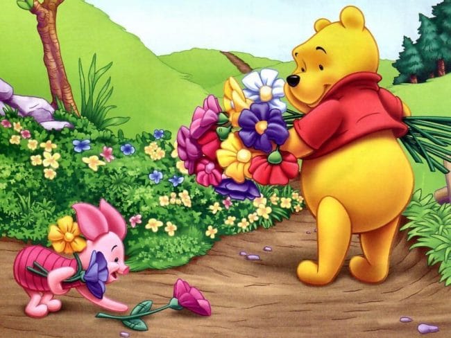 Pooh-Piglet-flowers