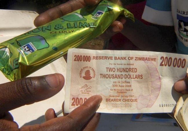 Uang 200 Ribu Dollar Zimbabwe