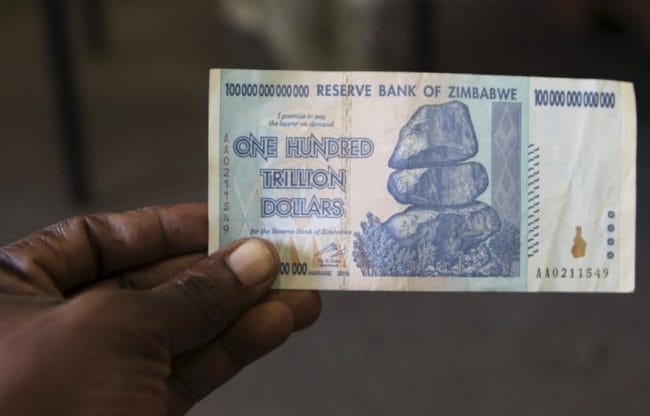 Uang Seratus Miliar Dollar Zimbawe