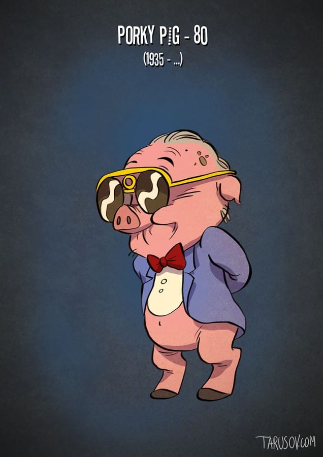 Tokoh kartun babi yang tua