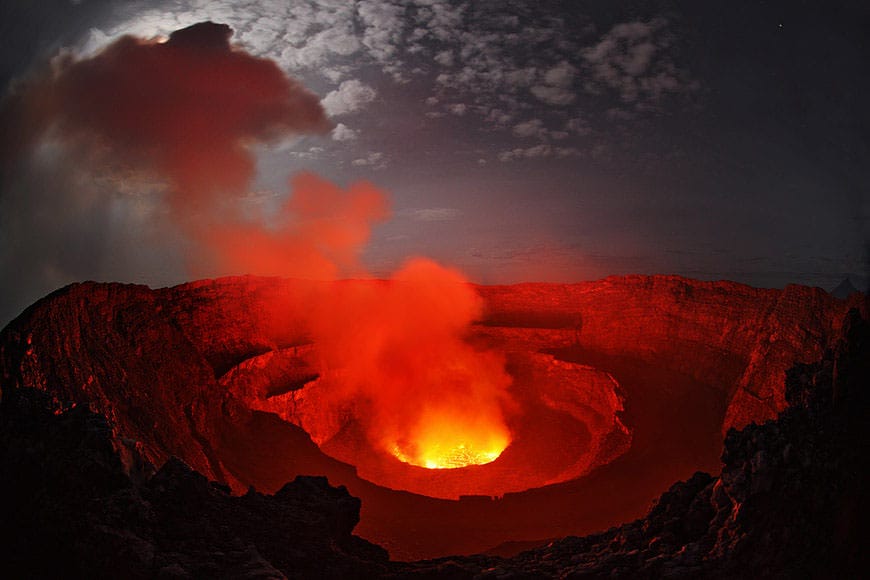 Puncak Gunung Nyiragongo, Kongo