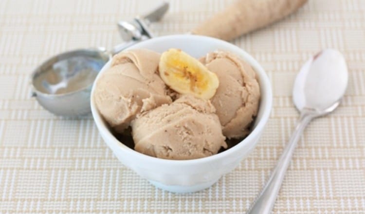 Banana peanut butter ice cream