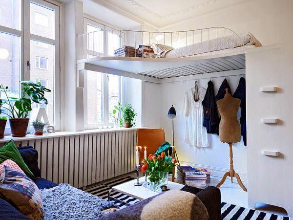 desain kamar tidur sempit minimalis sederhana
