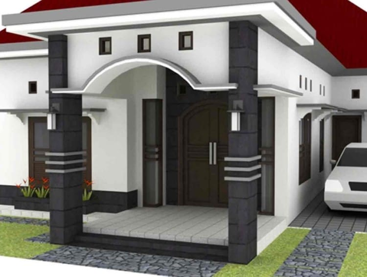 Teras Rumah Minimalis Dengan Perpaduan Warna Dan Desain Artistik