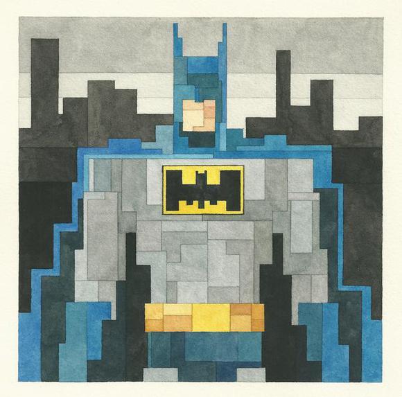 Gambar Batman Versi 8-Bit