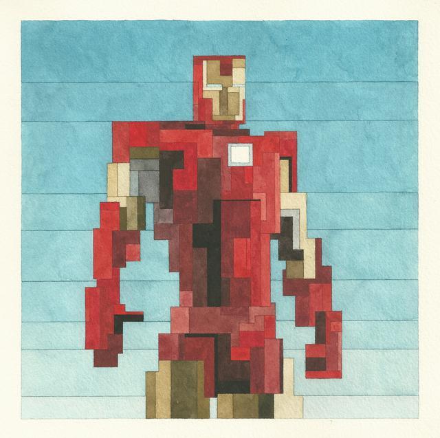 Gambar Iron Man Versi 8-Bit