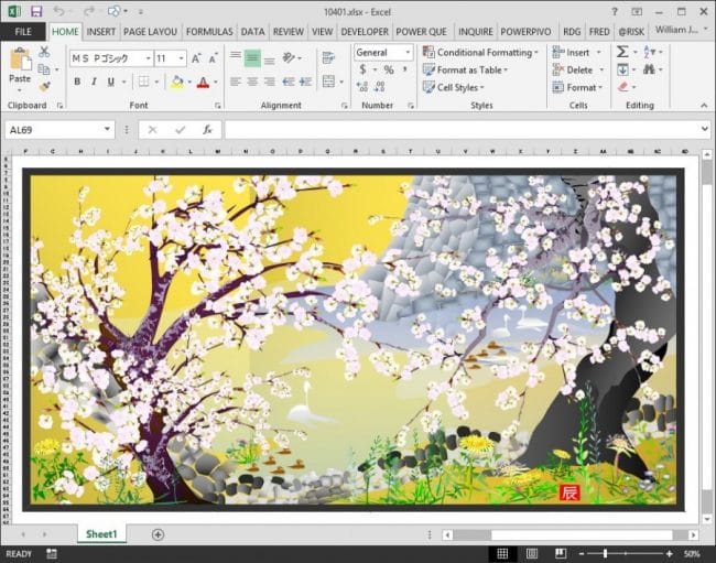Microsoft Excel Digunakan untuk Membuat Lukisan