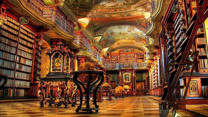 Ruangan di Perpustakaan Klementium