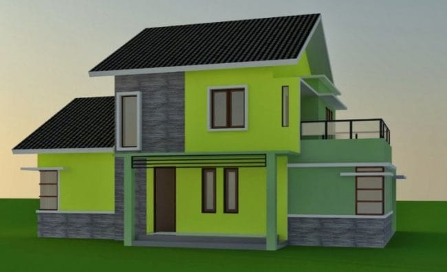 rumah-minimalis-car-hijau
