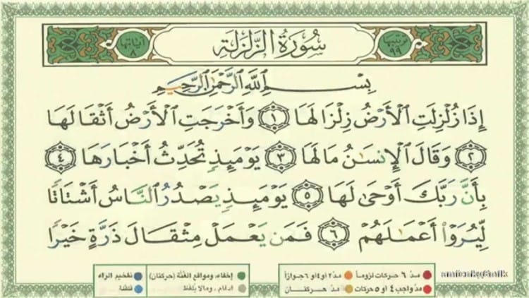 surat Al- zalzalah