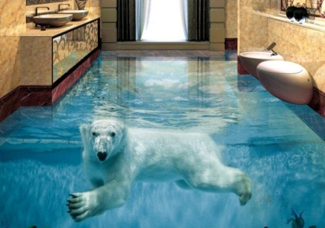 Gambar 3 Dimensi Beruang Kutub Berenang