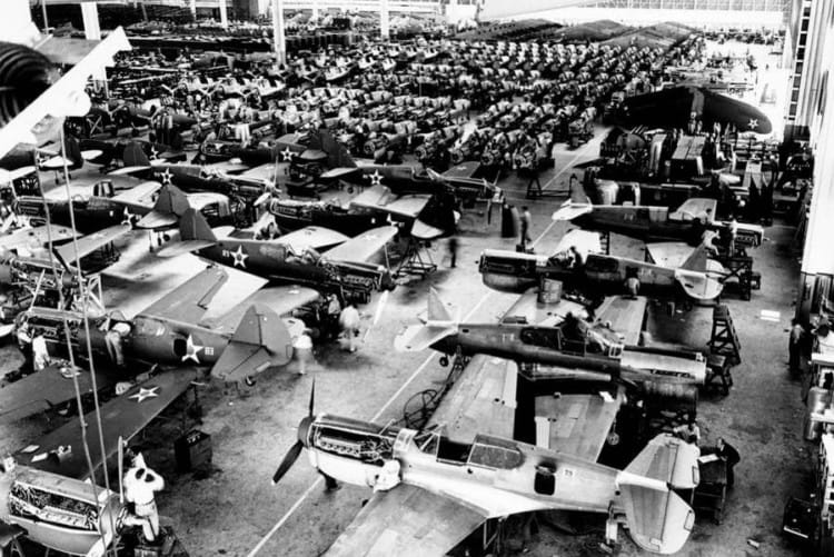 sejarah teknik assembly line di perang dunia II