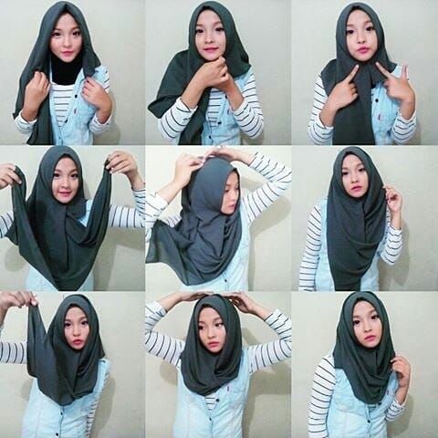 cara berhijab segiempat