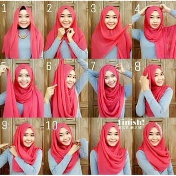 cara berhijab segiempat