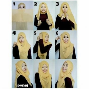 cara berhijab segiempat