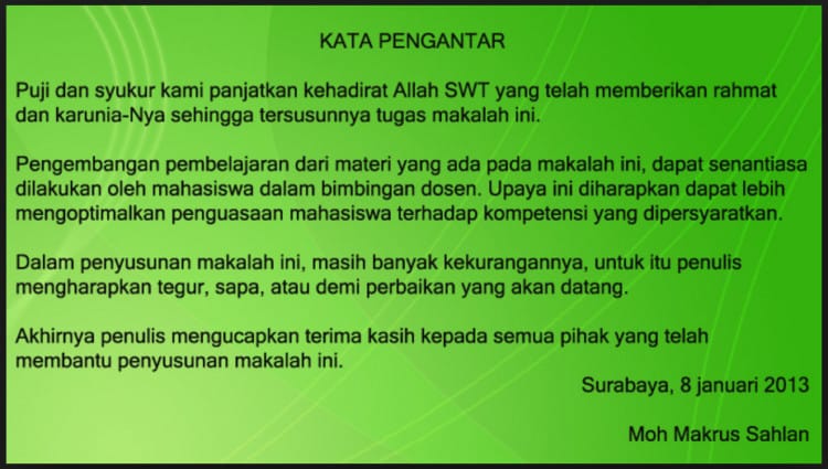 contoh kata pengantar makalah contoh kata pengantar