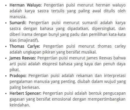 Pengertian Puisi Lengkap Dengan Ciri-ciri, Jenis, Unsur Dan Struktur Puisi