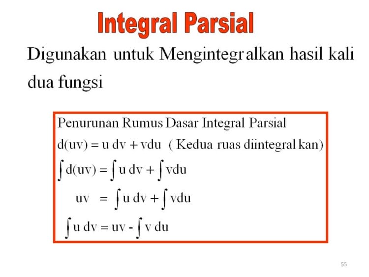 Integral Parsial Jawaban Sesuai Pilihan Ganda UN YouTube