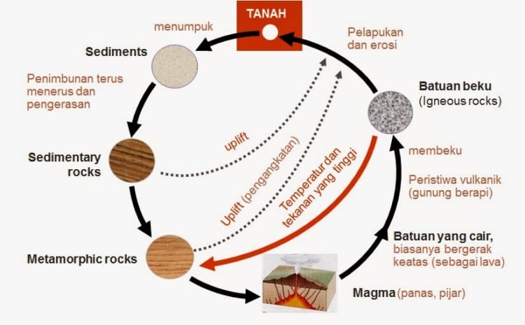 5+ Metode Terjadinya Siklus Batuan [Penjelasan Lengkap]